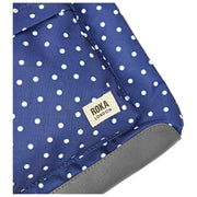 Bolso bandolera Roka Kennington B mediano de lona reciclada - Lunares azul marino