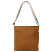 Bolso bandolera Roka Kennington B mediano de nailon reciclado - Marrón galleta