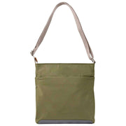 Bolso bandolera Roka Kennington B mediano de nailon reciclado - Verde cebollino