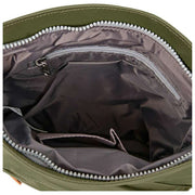 Bolso bandolera Roka Kennington B mediano de nailon reciclado - Verde cebollino