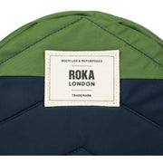 Roka Paddington B Creative Waste Two Tone Recycled Nylon Crossbody Bag - Midnight Blue/Avocado Green