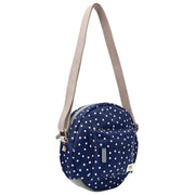 Roka Paddington B Bolso Bandolera De Lona Reciclada - Lunares Azul Marino