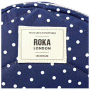 Roka Paddington B Bolso Bandolera De Lona Reciclada - Lunares Azul Marino