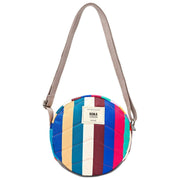 Bolso bandolera Roka Paddington B de lona reciclada - Rayas anchas Multicolor