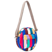 Bolso bandolera Roka Paddington B de lona reciclada - Rayas anchas Multicolor