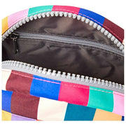 Bolso bandolera Roka Paddington B de lona reciclada - Rayas anchas Multicolor