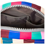 Bolso bandolera Roka Paddington B de lona reciclada - Rayas anchas Multicolor