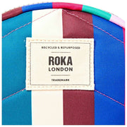 Bolso bandolera Roka Paddington B de lona reciclada - Rayas anchas Multicolor