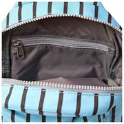 Roka Willesden B Bolso bandolera grande de lona reciclada - Rayas azules