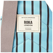 Roka Willesden B Bolso bandolera grande de lona reciclada - Rayas azules