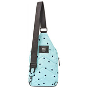 Roka Willesden B Bolso Bandolera Grande De Lona Reciclada - Azul/Corazones Azules