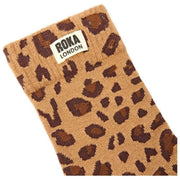 Calcetines Roka Wimbledon Crew - Savannah Leopard Sand Beige