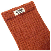 Calcetines Roka Windsor Solid Crew - Marrón Bran