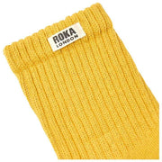Calcetines Roka Windsor Solid Crew - Amarillo Maíz