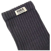Calcetines Roka Windsor Solid Crew - Negro desteñido