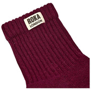Calcetines Roka Windsor Solid Crew - Ciruela Borgoña