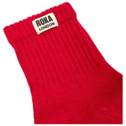 Calcetines Roka Windsor Solid Crew - Escarlata