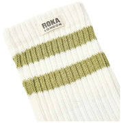 Calcetines Roka Windsor Stripe Crew - Verde Aguacate