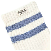 Calcetines Roka Windsor Stripe Crew - Azul costero