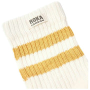 Calcetines Roka Windsor Stripe Crew - Amarillo Maíz