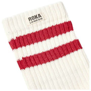 Calcetines Roka Windsor Stripe Crew - Rojo arándano