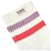 Calcetines Roka Windsor Stripe Crew - Flint/Rojo