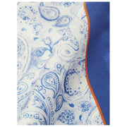 Pañuelo de bolsillo de cachemira del 40.º aniversario de Simon Carter - Blanco/Azul