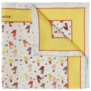 Simon Carter Gervaise Pañuelo de bolsillo - Blanco/Amarillo/Naranja