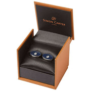 Gemelos con ojo ovalado Simon Carter - Azul marino/plateado