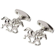 Gemelos de caballo de carreras pulido Simon Carter - Plata