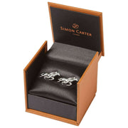 Gemelos de caballo de carreras pulido Simon Carter - Plata