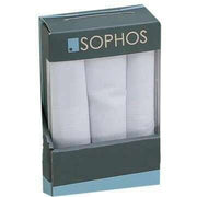 Sophos 3 Pack Plain Cotton Handkerchief - White