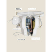 Bolso de hombro Stackers Heart - White Pebble