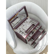 Joyero de lujo grande Stackers - Borgoña