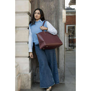 Bolso tote de trabajo Stackers grande - Borgoña