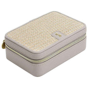 Joyero de viaje de lujo Stackers - Rafia topo