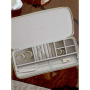 Joyero de viaje con cremallera Stackers Sleek Necklace - Avena