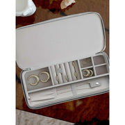 Joyero de viaje con cremallera Stackers Sleek Necklace - Gris guijarro