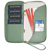 Portapasaporte familiar Stackers Wave - Verde espuma de mar