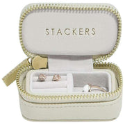 Joyero de viaje grande con cremallera Stackers - Avena
