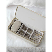 Joyero de viaje grande con cremallera Stackers - Avena