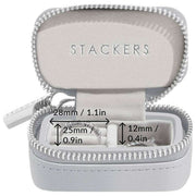 Joyero de viaje grande con cremallera Stackers - Gris guijarro