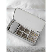 Joyero de viaje grande con cremallera Stackers - Gris guijarro