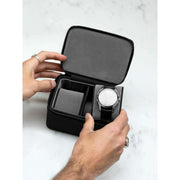 Caja para relojes de viaje mediana con cremallera Stackers - Negro