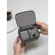 Caja para relojes de viaje mediana con cremallera Stackers - Gris pizarra