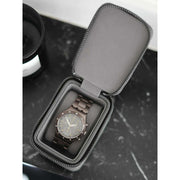 Caja para relojes de viaje mini con cremallera Stackers - Gris pizarra