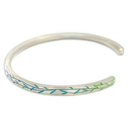 Ti2 Titanium Willow Bangle - Silver/Purple/Blue