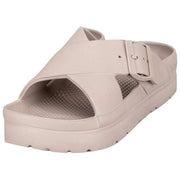 Sandalias SOLBOUNCE Bounce con hebilla cruzada en la parte delantera - Taupe Beige