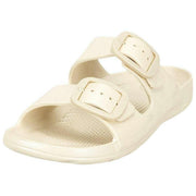 Totes Sandalias con doble hebilla SOLBOUNCE - Crema de piedra metálica