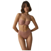 Braguitas largas transparentes Triumph Signature - Beige almendra tostada